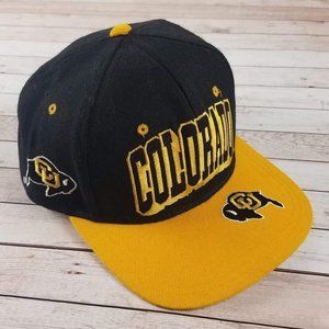 VTG 90s Colorado Buffaloes Blockhead Spellout Hat